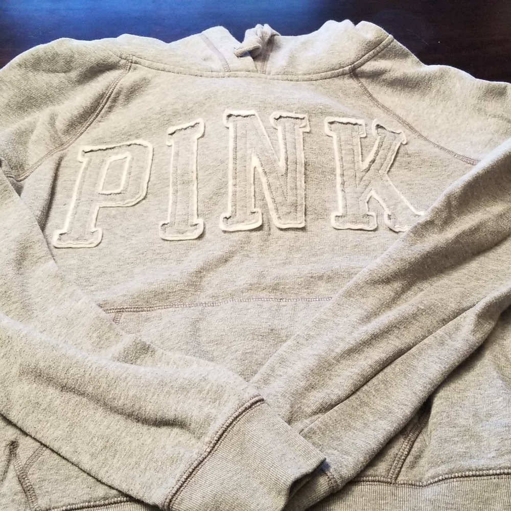 PINK gray hoodie
